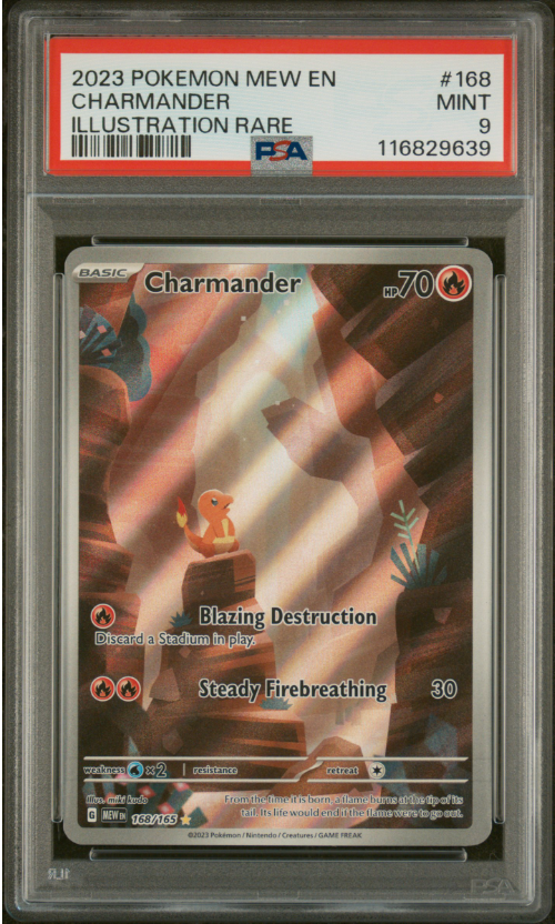Sequential Cert PSA 9 Set Charizard Ex 199 Charmeleon 169 Charmander 168 SV 151