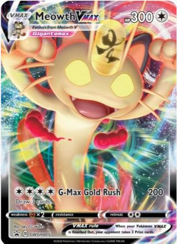 Meowth VMAX - SWSH005 - SWSH: Sword & Shield Promo Cards (SWSD)